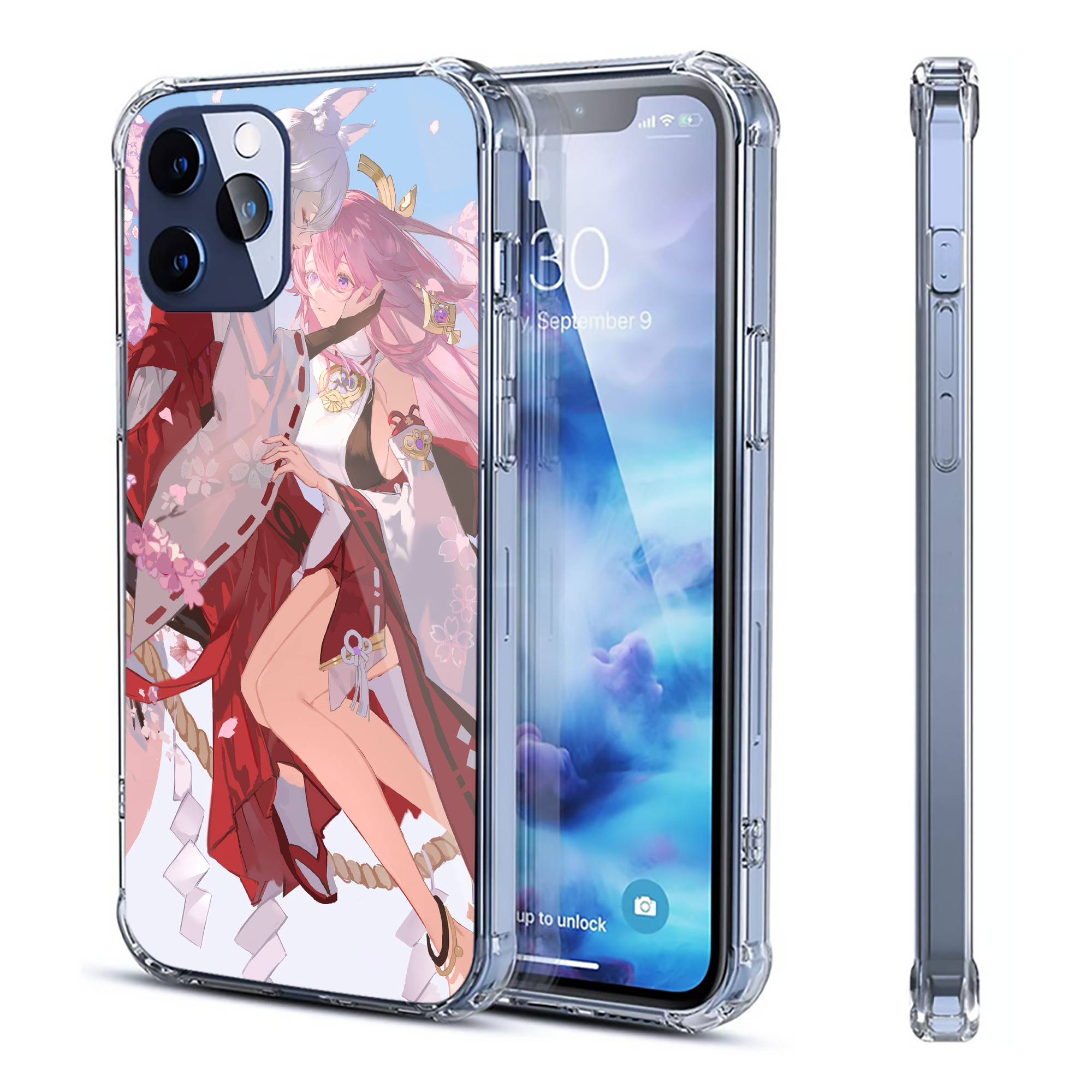 げんし神 genshin 【iPhone 12シリーズ対応】透明スマホケース（クリアソフトケース）